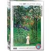 Image de Eurographics - Vrouw in een exotisch woud [Femme dans une foraêt exotique] - Henri Rousseau - 1000 stukjes 48×68cm (b×h) - Fine Art Legpuzzel