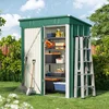 Image de Bealife CC21 Tuinhuis - Metalen Gereedschapsschuur - 180 x 162 x 95 cm - voor Achtertuin Terras Gazon - Groen