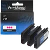 Image de PrintAbout Huismerk HP 711 (CZ135A) Inktcartridge Magenta Voordeelbundel 3-pack