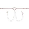 Image de Sportsheets   S&M Peaches  n CreaMe Halsband met Tepelklemmen   Cream