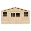Image de Timbela M332+M332G - Houten tuinhuis - 8 m² - 220x418xH252 cm - met vloer