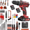 Image de 36V Accuboormachine/Schroevendraaier-Maximaal 40 Nm koppel-2 snelheden-100 accessoires -2 Accu's