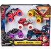 Image de Monster Jam Marvel Heroes 5-pack - Spider-Man, Black Panther, Iron Man, Captain America - Metalen voertuigen