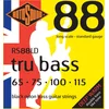 Image de Rotosound bas snaren RS88LD, 4er 65-115 Tru bas 88, zwart Nylon Flat - Snarenset voor 4-string basgitaar