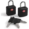 Image de Pacsafe Prosafe 620-TSA kofferslot Set - Reisslot met Sleutel - Bagageslot - Hangslot - Geschikt voor Bagage - Kofferslotjes - 2 stuks - Zwart
