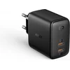 Image de AUKEY Omnia Duo Dual USB-C Oplader Power Delivery 65W 3.25A - Zwart