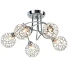 Image de Kosilum - Aphyse - Plafondlamp - Zilver/Chroom - Metaal en aluminium