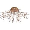 Image de Kosilum - Gutenstein - Plafondlamp - Roségoud - Metaal en kristal
