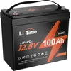 Image de LiTime LiFePO4 100Ah 12V mini-lithiumbatterij, max. 15.000 diepe cycli en 1280Wh uitgangsvermogen, klein formaat en laag gewicht, ingebouwde 100A BMS, 10 jaar levensduur lithiumbatterij