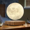 Image de Gingko Smart Moon Lamp - Notenhout - 3D - Luxe zwevende maanlamp