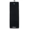 Image de Titleist tri fold players towel black, handdoek zwart