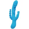 Image de HoneyPlayBox - Trilux Kinky Vinger Rabbit Vibrator - Blauw