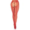 Image de Leg Avenue - Crotchless Fishnet Stockings Red