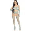 Image de Leg Avenue - Fishnet Lingerie set - Blauw