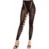 Image de Leg Avenue - Seamless Opaque Stockings With Cutout At The Feet Black