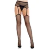 Image de Leg Avenue - Backseam Net Kousen en jarretelgordel set - Zwart
