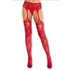 Image de Leg Avenue - Net Kousen en jarretelgordel set - Rood