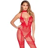 Image de Leg Avenue - 89336 Crotchless Bodystocking Red - One Size