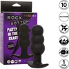 Image de Calexotics - Rock Bottom Beaded Anale Plug 10 Vibrations Silicone Black