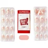 Image de imPRESS Amandel Nagels - Modern Franse Fearless Kiss - Zelfklevend, M