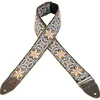 Image de Levys Leathers M8HTV-013 geweven gitaarband met print - vintage wit en geel