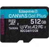 Image de Kingston Technology 512GB microSDXC Canvas Go! Plus Gen4 200R A2 U3 enkel pakket zonder adapter