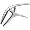 Image de Ernie Ball Axis - Capo - Dual Radius - Eénhandige Bediening - Aluminium - Geschikt Voor 6 En 7-Snarige Gitaar - Zilver