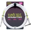 Image de Ernie Ball 6049 geweven gitaar kabel 3 meter wit 1x haaks, 1x recht jack 6,35 mm
