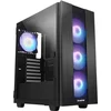 Image de Chieftec Hunter 2 // Black, ATX Gaming case, T Glass, 4xRGB fan, w/USB Type C