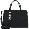 Image de DKNY Leren Handtas Schoudertas Avril Satchel Bag Blk / Gold Zwart