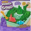 Image de Kinetic Sand - Zandbak-set met 454 g groen origineel Kinetic Sand opbergzandbak 4 vormen en gereedschap - Sensorisch speelgoed