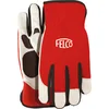 Image de Felco Werkhandschoenen rood-wit met koeienleder - maat L