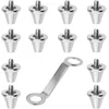 Image de Sneeuwijzers Anti - Snowsteps - Antislipzooltjes - 12 - Stuks Voetbalspikes, Robuuste Aluminium Vervangingsspikes, Geschikt voor Nike schoenen, training en rugby