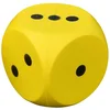 Image de Dobbelsteen - foam - geel - 14 centimeter - coated