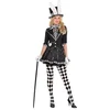 Image de Amscan Verkleedkostuum Dames Mad Hatter Polyester Zwart/wit Maat L
