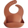 Image de Mushie Siliconen Slab | Clay | Met opvangbakje | BIBS | baby