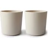 Image de Siliconen drinkbeker - Mushie - BPA vrij - Ivory wit- set 2