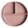 Image de Silicone bord met onderverdeling - Mushie - Blush roze