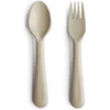 Image de Mushie - Kinderservies Vork & Lepel - Bestek - Vanilla