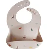 Image de Mushie Siliconen Baby Slabbetje met Opvangbakje | Dino | BPA ftalaatvrij| afwasbaar
