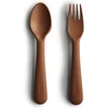 Image de Mushie - Kinderservies Vork & Lepel - Bestek - Caramel