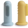 Image de Mushie baby tandenborstel 2st - Powder Blue + Pale Daffodil