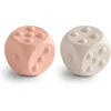 Image de Mushie Dobbelsteen Siliconen Blush/Shifting Sands (2 stuks)