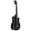 Image de Kala Journeyman Black U BASS® bas ukulele   Mahonie, Matte Zwart, F-Holes, Elektrisch-Akoestisch met EQ en Gigbag