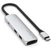 Image de Satechi USB-C 4-in-1 Slim Multiport Adapter (4K)   1 x USB-C PD   2 x USB-A 3.2   1 x HDMI 4K@60Hz - Grijs