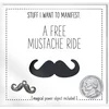Image de Warm Human - A Free Mustache Ride Wenskaart - Wit