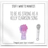 Image de Warm Human - To Be As Strong As A Kelly Clarkson Song Wenskaart - Wit