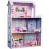 Image de Teamson Kids Houten Poppenhuis - Kinderspeelgoed - Omvat 12 Accessoires - Voor 12" Poppen - Roze