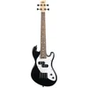 Image de Kala Solid Body 4-String Fretted U-Bass Jet Black compacte elektrische basgitaar met gigbag
