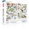 Image de New York Puzzle Company - Vintage Images Fish ~ Poissons - 1000 stukjes puzzel